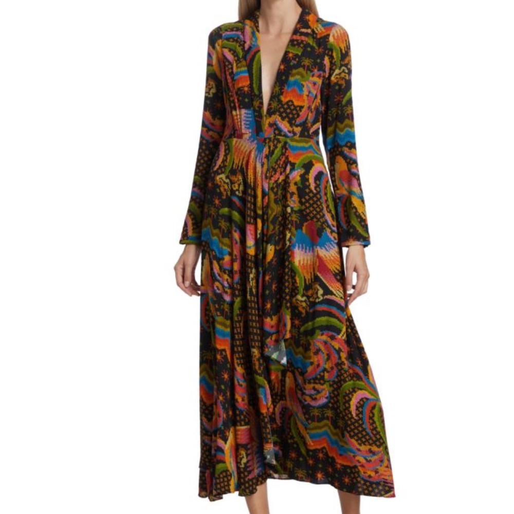 Farm Rio Macaw Island Maxi Dress